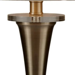 Searchlight Oscar bordlampe med skærm i hørlook