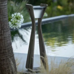 Les Jardins Solcelle Lampe Med Sensor|Solcellelamper>Osmoz LED-solcellelampe af Duratek, grå
