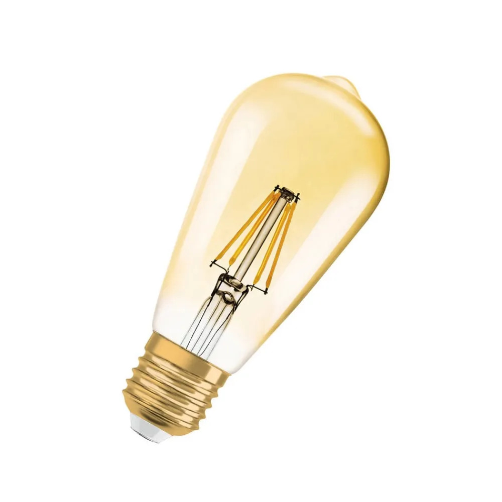 1906 E27 6,5W LED ST64 824 guld dæmpbar 2 stk^OSRAM Clearance