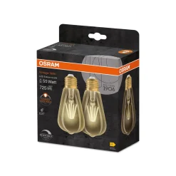1906 E27 6,5W LED ST64 824 guld dæmpbar 2 stk^OSRAM Clearance