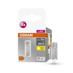 OSRAM Base PIN LED-stiftsokkelpære G4 1,8 W 200 lm 5 stk