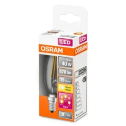 OSRAM Classic B LED-pære E14 4W 827 dæmpbar 3 trin