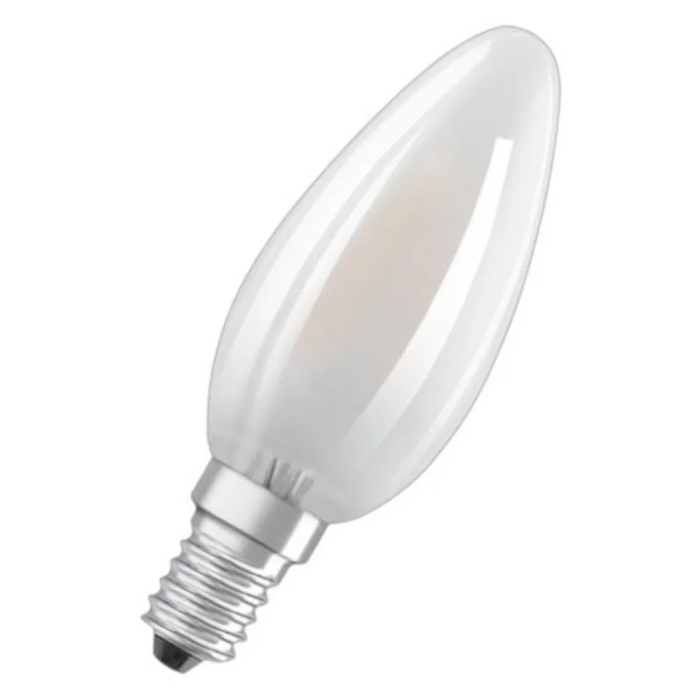 OSRAM Led Pærer>Classic B LED-pære E14 4W 4.000K mat 2 stk.