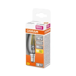 OSRAM Filament Pære|Led Pærer>Classic LED-kerte B15d 4 W 2.700 K filament