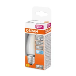 OSRAM Classic LED-kerte E27 4 W 4.000 K mat