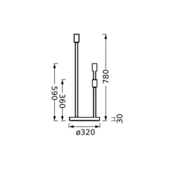 gulvlampe DECOR STICK, beige, højde 78 cm, 3 lyskilder^OSRAM Online