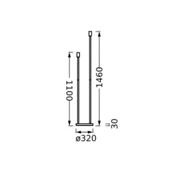 OSRAM Gulvlamper|Gulvlamper>gulvlampe DECOR STICK, beige, højde 146 cm, 2 x E27