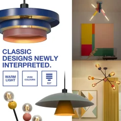 gulvlampe Decor Straw, 3 lyskilder, farvet, stål, E27^OSRAM Clearance