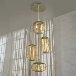 OSRAM hængelampe Decor Needle Plate beige, stål, 4 lyskilder, E27