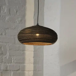 OSRAM hængelampe DROP, brun, Ø 40 cm, bølgepap, E27