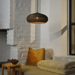 OSRAM hængelampe DROP, brun, Ø 40 cm, bølgepap, E27