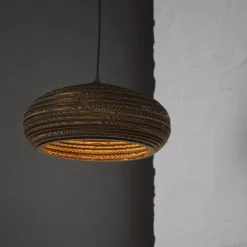 OSRAM hængelampe DROP, brun, Ø 40 cm, bølgepap, E27