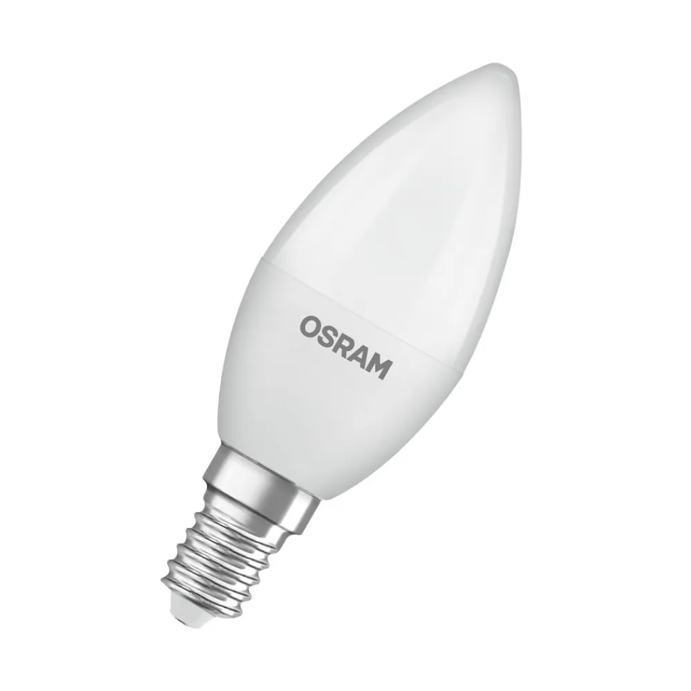 OSRAM Led Pærer>LED Classic Star, stearinlys, mat, E14, 7,5 W, 2.700 K