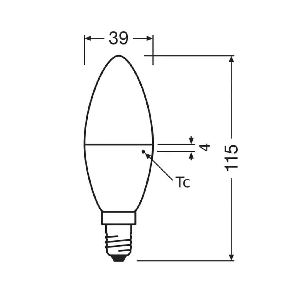 OSRAM Led Pærer>LED Classic Star, stearinlys, mat, E14, 7,5 W, 2.700 K