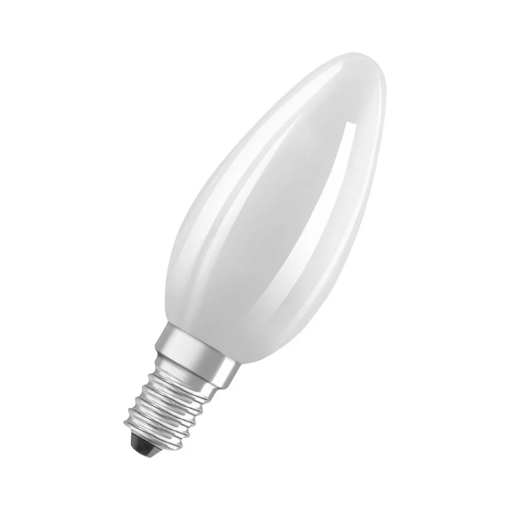 OSRAM Led Pærer>LED stearinlys mat E14 2,2W 827 energiklasse A 3-pak