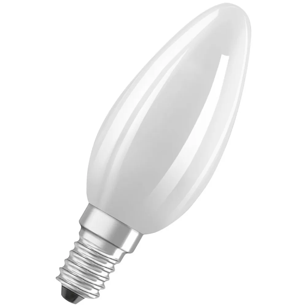 OSRAM Led Pærer>LED stearinlys mat E14 2,2W 827 energiklasse A 3-pak