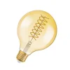 OSRAM Filament Pære|Led Pærer>LED Vintage 1906, G125, E27, 8,4 W, guld, 824, dim.