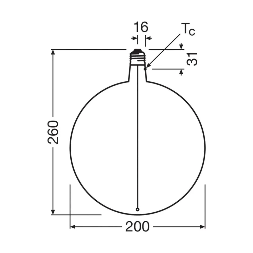 OSRAM Led Pærer>LED Vintage Big Globe E27 4,8W 818 Filament brun dæmpbar