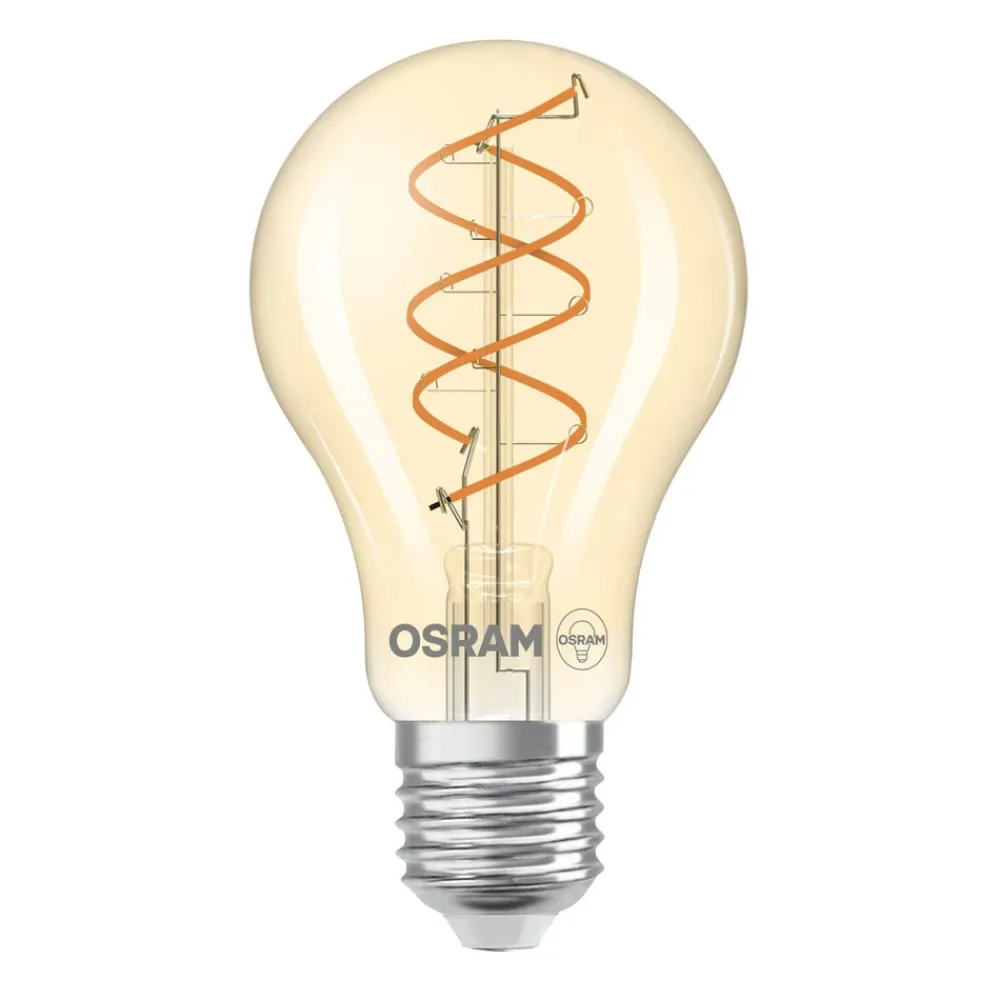 OSRAM Led Pærer>LED Vintage E27 8W 2.200K Spiral Filament guld dæmpbar