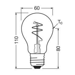 LED Vintage E27 4,9W 2.700K Spiral Filament gold dæmpbar^OSRAM