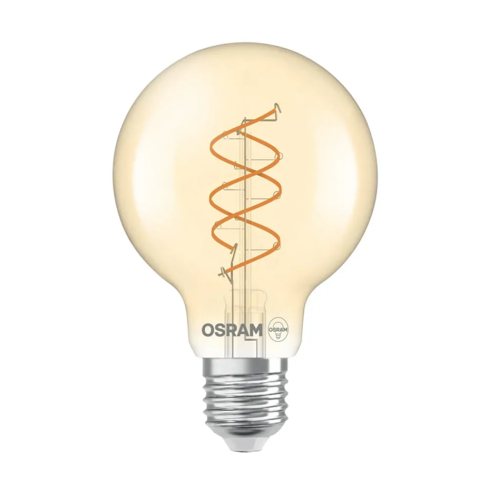 OSRAM Led Pærer>LED Vintage G80 E27 8W 922 Spiral Filament guld dæmpbar