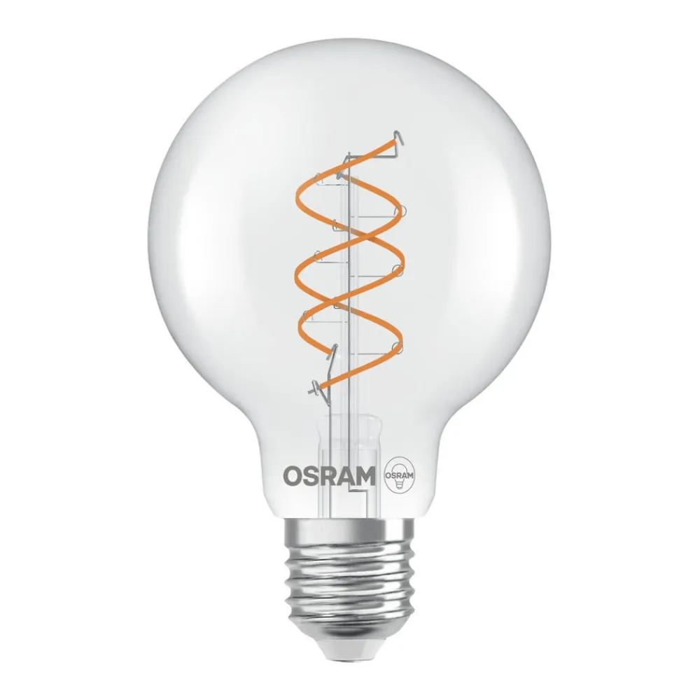 OSRAM Led Pærer>LED Vintage G80 E27 7,2W 927 Spiral Filament clear dæmpbar