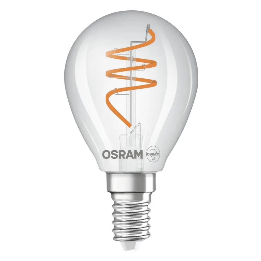 OSRAM LED Vintage P40 E14 4,6W 927 Spiral Filament clear dæmpbar