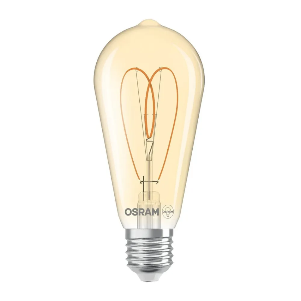 LED Vintage ST64 E27 8W 922 Heart Filament guld dæmpbar^OSRAM New
