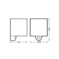 OSRAM LED-akkudrevet udendørs væglampe ENDURA STYLE Sensor grafit USB