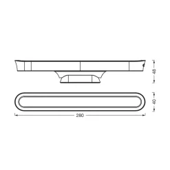 OSRAM LED-batteridrevet underskabslampe LINEAR MOBILE sort 28 cm CCT