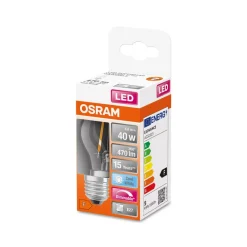 OSRAM Dæmpbar Led-Pære>LED-dråbepære E27 Superstar 4,8W klar 4.000
