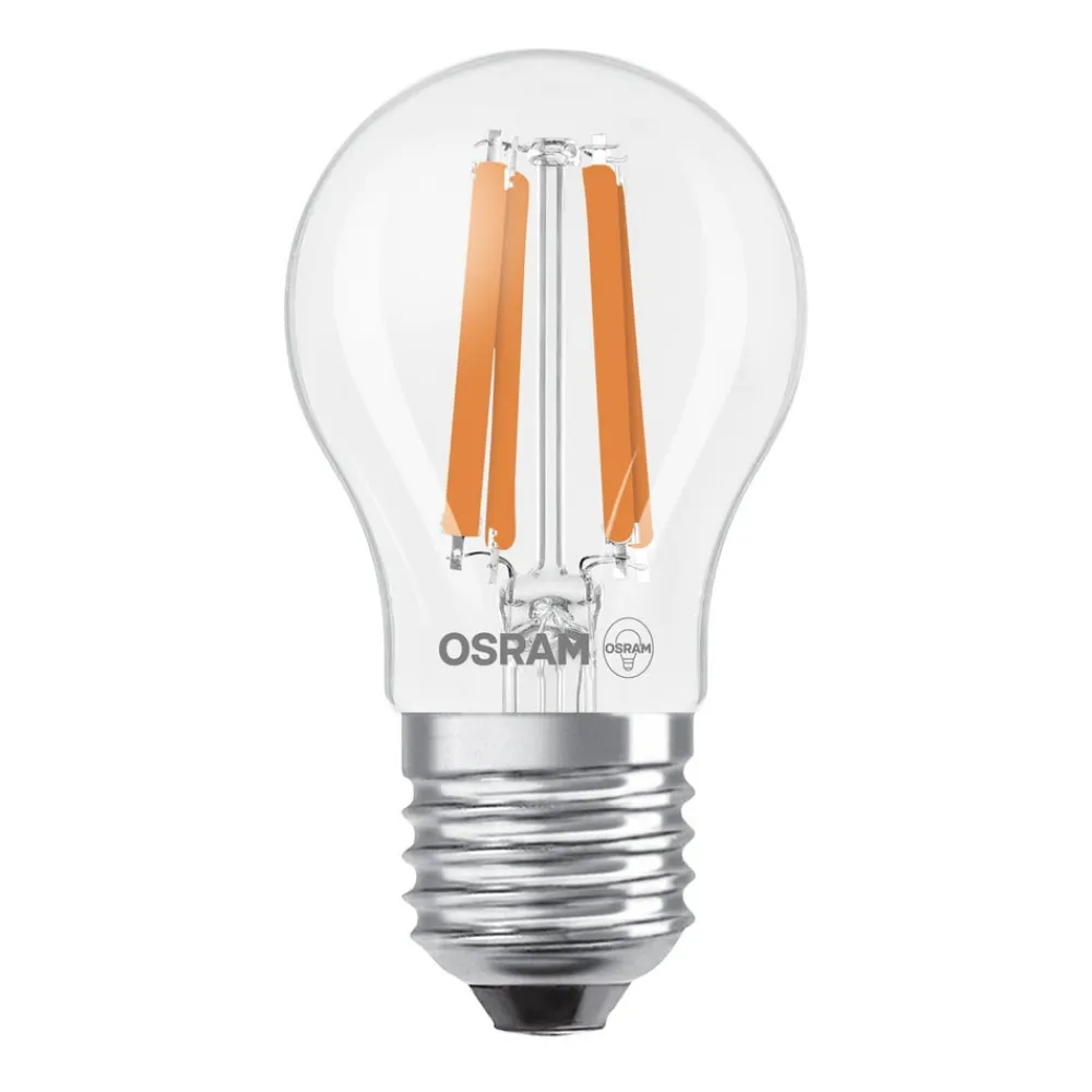 OSRAM LED-filamentpære drop E27 1,2W filament 2700K 255lm