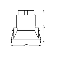 OSRAM LED-indbygningsspot TWIST, hvid/hvid, 830, Ø 7 cm, metal