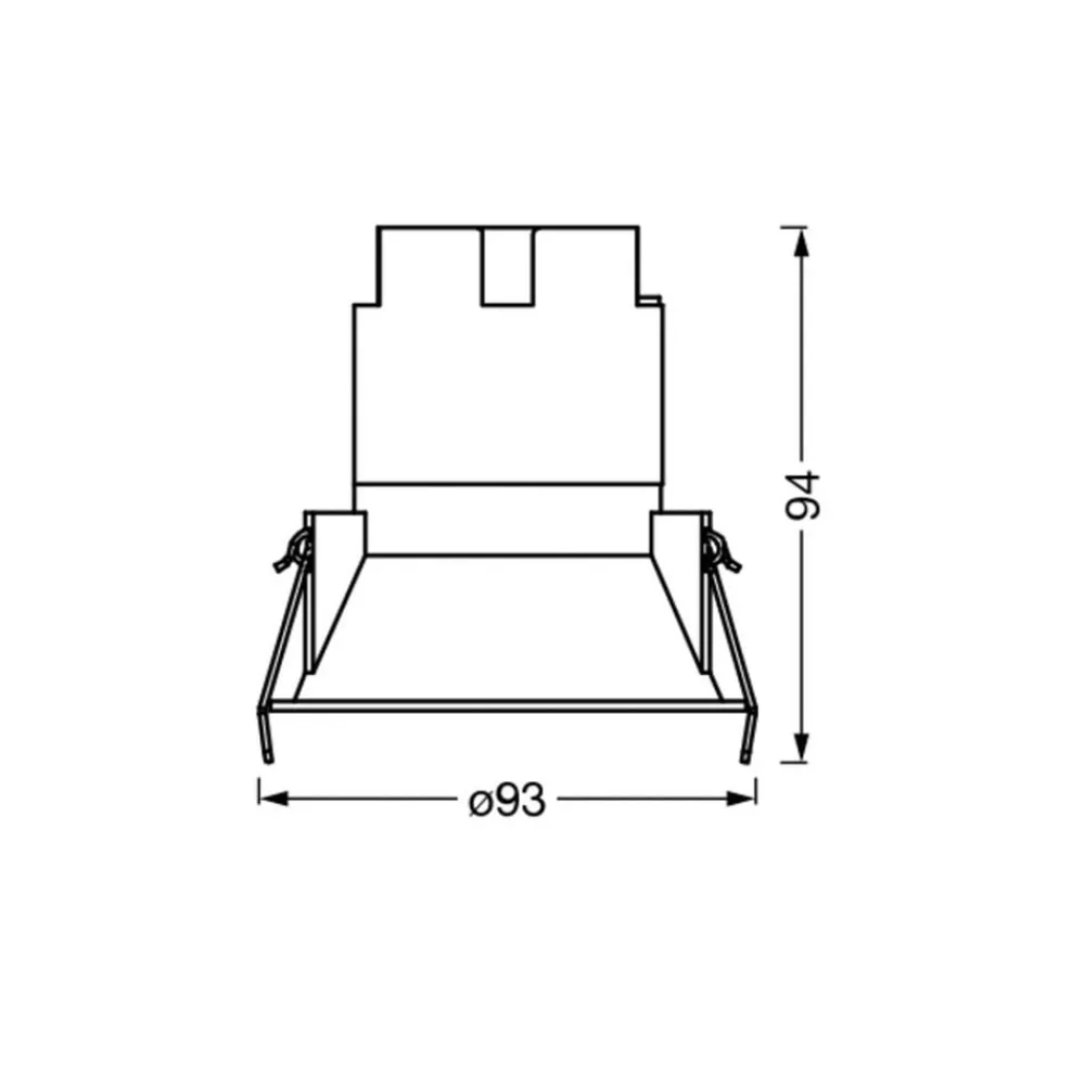 OSRAM LED-indbygningsspot TWIST, hvid/sort 830 Ø 9,3 cm metal