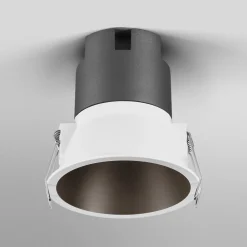 OSRAM LED-indbygningsspot TWIST, hvid/sort 830 Ø 9,3 cm metal