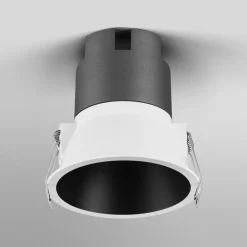 OSRAM LED-indbygningsspot TWIST, hvid/sort 830 Ø 9,3 cm metal