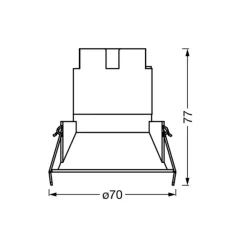OSRAM LED-indbygningsspot TWIST, hvid/hvid, 840, Ø 7 cm, metal