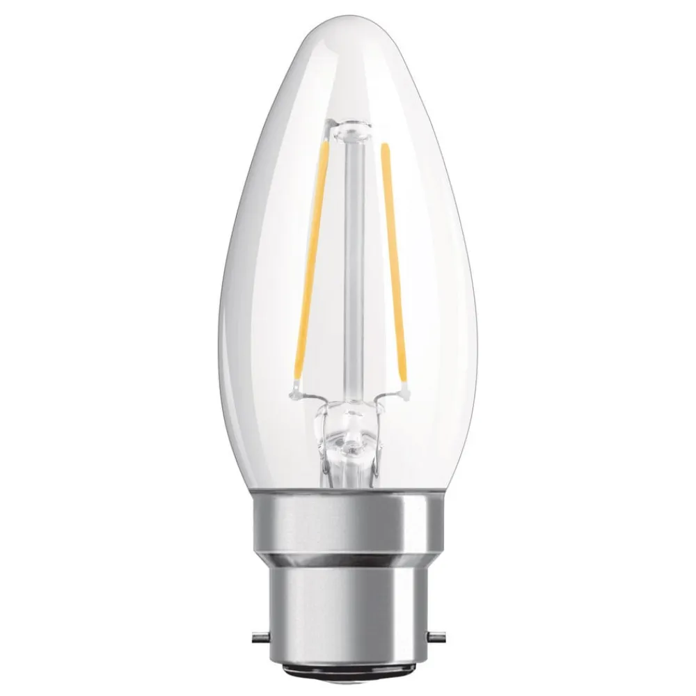 OSRAM LED-kerte B22d Classic B filament 2,5 W klar