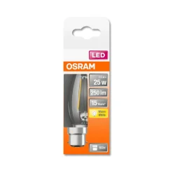 OSRAM LED-kerte B22d Classic B filament 2,5 W klar