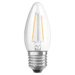 OSRAM Dæmpbar Led-Pære|Filament Pære>LED-kertepære E27 4,8W varmhvid dæmpes klar