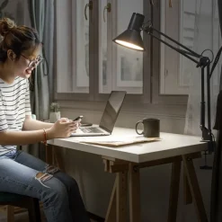 OSRAM Arbejdsrum/Kontor|Bordlamper>LED-klemmelampe Office Line Desk Retro sort 3.000K