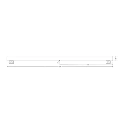 OSRAM LED-linjepære S14s 9,9 W rørpære 2.700K 100cm mat dæmpbar