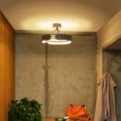 OSRAM Gang|Pendellamper>LED-loftlampe Decor Curve Felt, grå, filt, 3.000 K