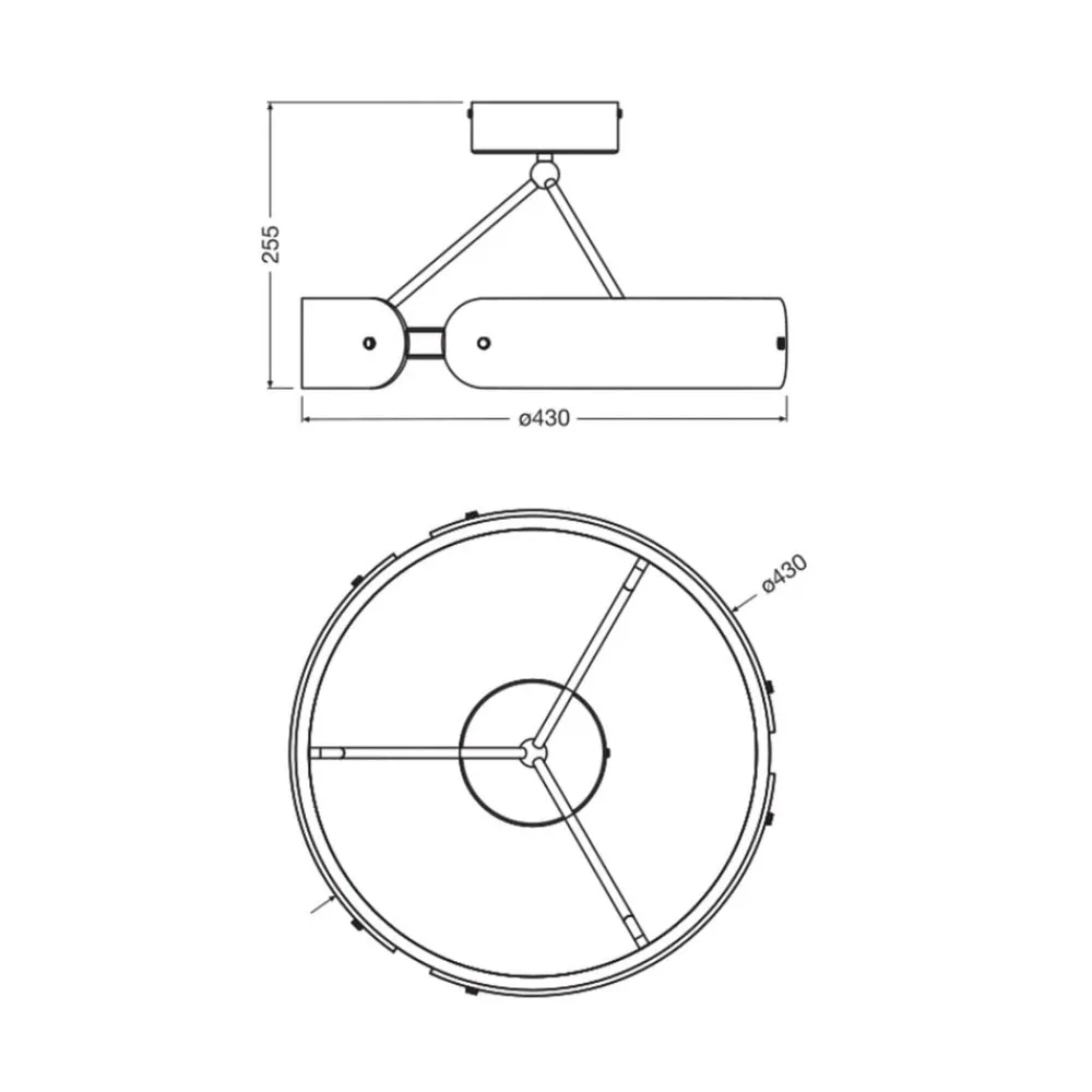 OSRAM Gang|Pendellamper>LED-loftlampe Decor Curve Felt, grå, filt, 3.000 K