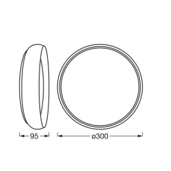 LED-loftlampe ORBIS LIVIA, Ø 30 cm, grå, metal, dæmpbar^OSRAM Clearance