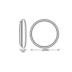 OSRAM Loftlamper>LED-loftlampe ORBIS LONDON, hvid, Ø 48 cm, metal