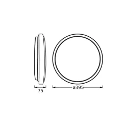 OSRAM LED-loftlampe ORBIS LONDON, hvid, Ø 40 cm, metal