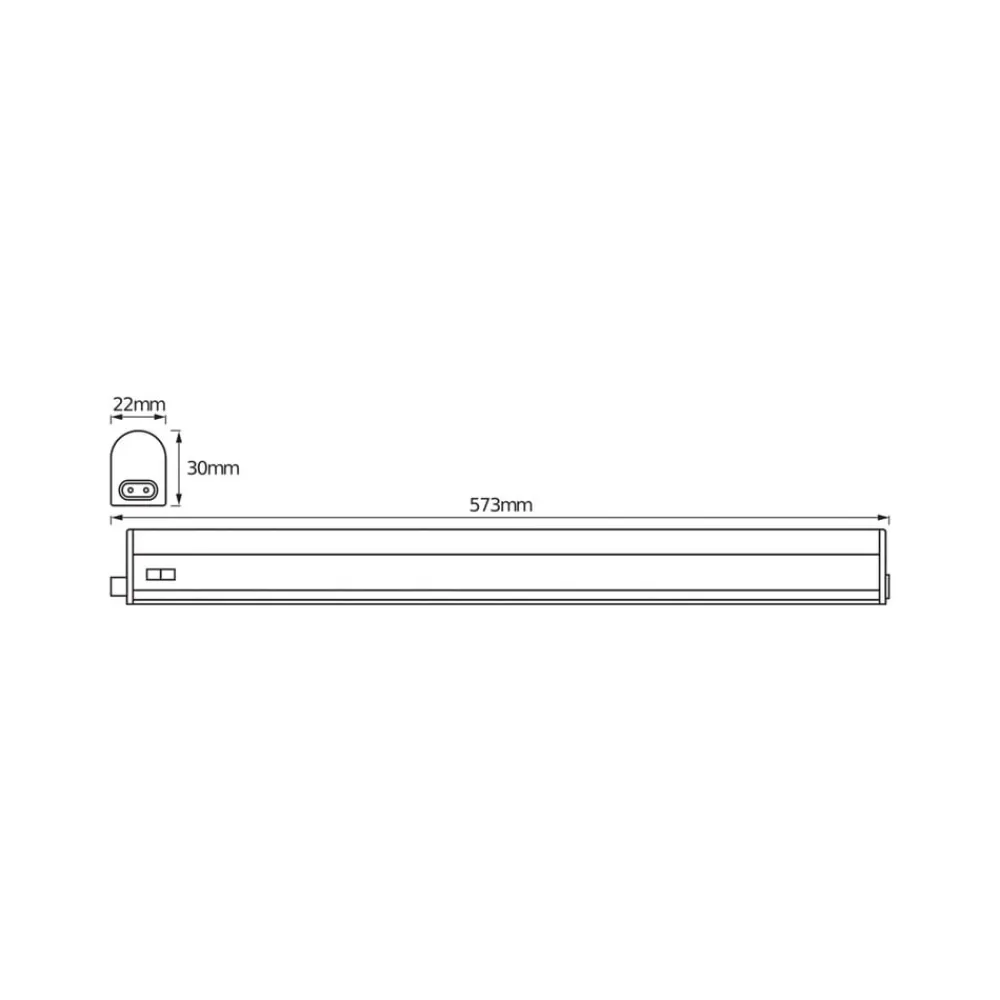 OSRAM Arbejdsrum/Kontor>LED-lysliste SWITCH BATTEN, 57 cm, 4.000 K, hvid