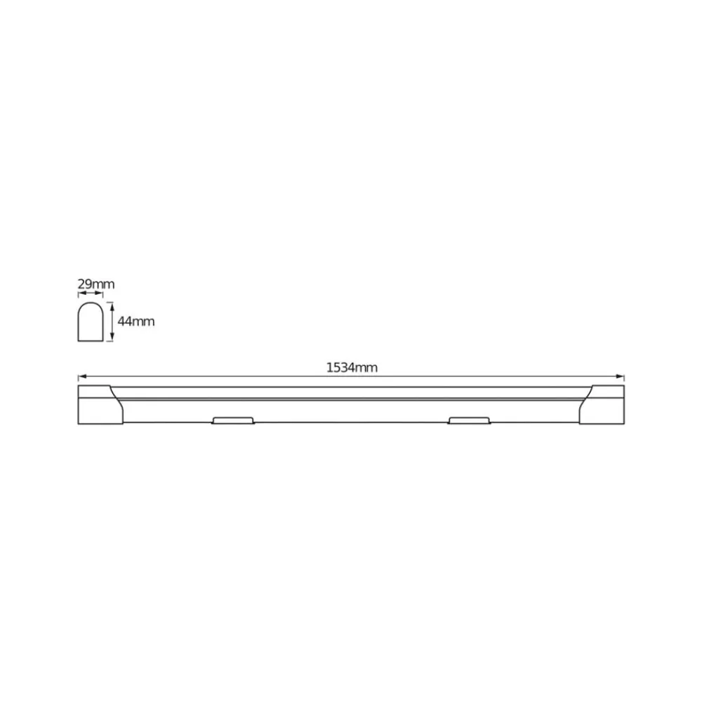 OSRAM Arbejdsrum/Kontor|Loftlamper>LED-lysliste VALUE BATTEN, 153 cm, metal, 4.000 K