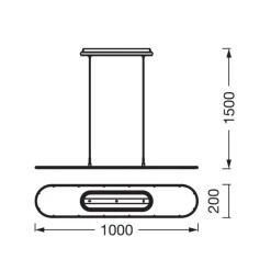 LED-pendel Office line Panel Ellipse sort 940 dæmpbar^OSRAM Hot
